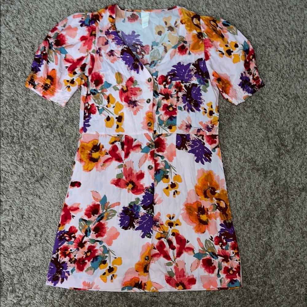 H&M Floral Dress with Vibrant Blooms